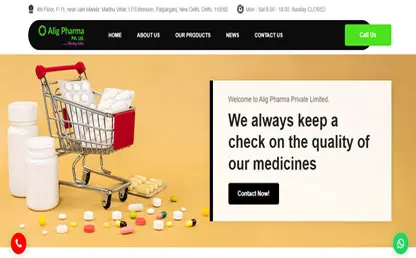 Alig Pharma – Pharma and Medicine Website Designed by Zaprix IT