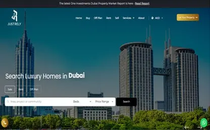 Just Rely – Real Estate Property Website in Dubai by Zaprix IT